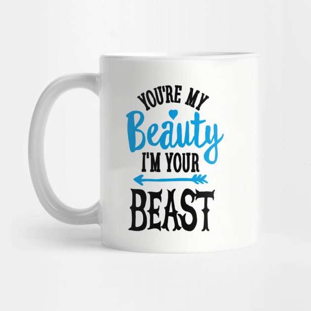 You're my Beauty I'm your Beast gym saying couples gym bodybuilding gift by LaundryFactory